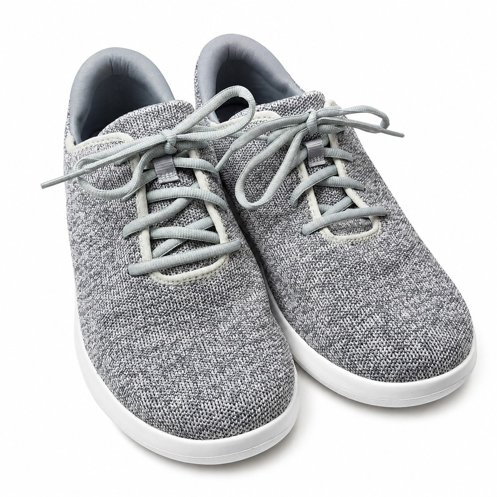 KIZIK Madrid Eco Knit Hands-Free Slip-On Sneaker Mens/9.5W Womens/11W Gray White